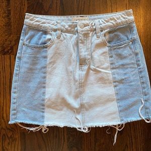 PAcSun Two Tone Denim Skirt